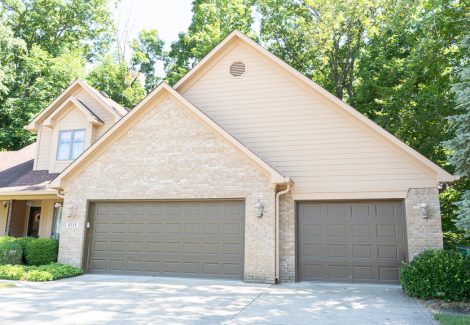 painted garage doors - gray