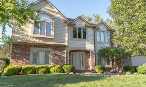 Front of home after painting