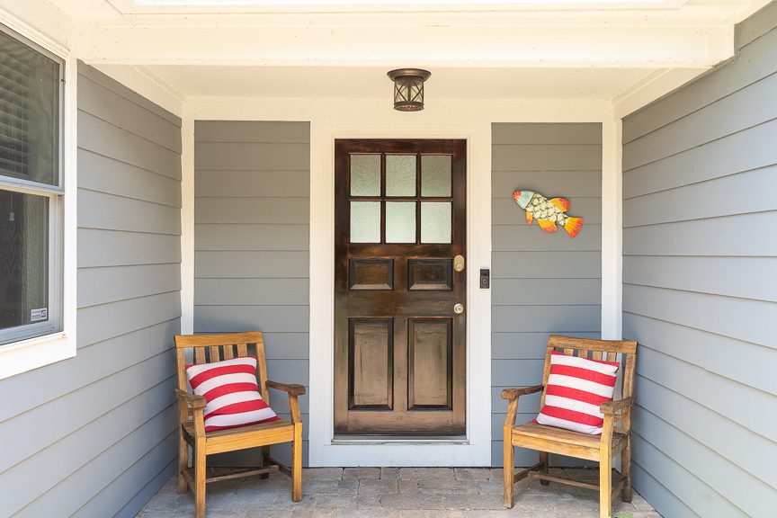 stained front door with white trim Preview Image 2