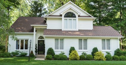 White Painted Brick Home