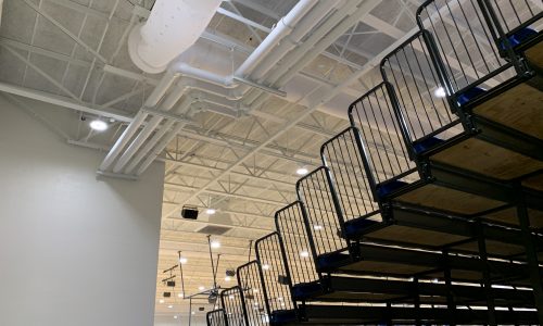 Walls, pipes, and ceiling