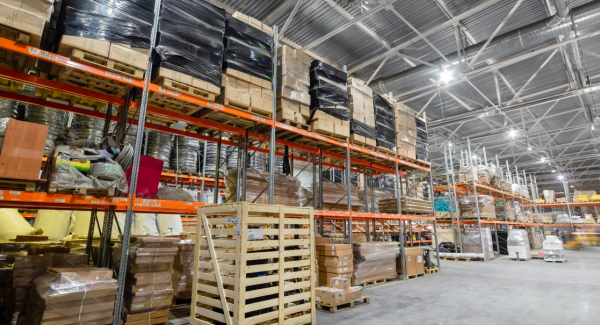 warehouse interior painted