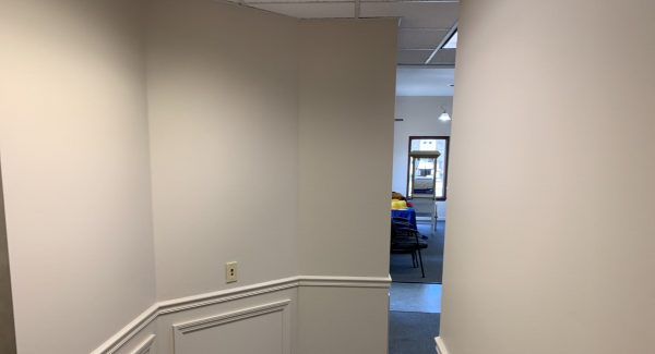 Interior Bank Wallpaper Removal and Painting