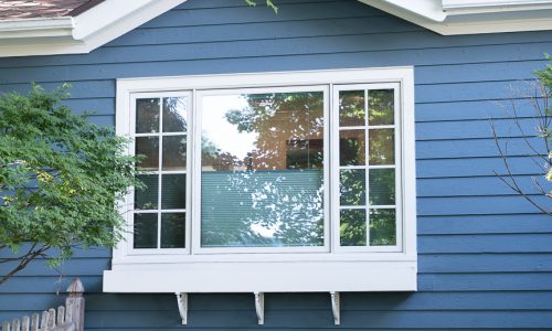Window Trim and Siding Painted