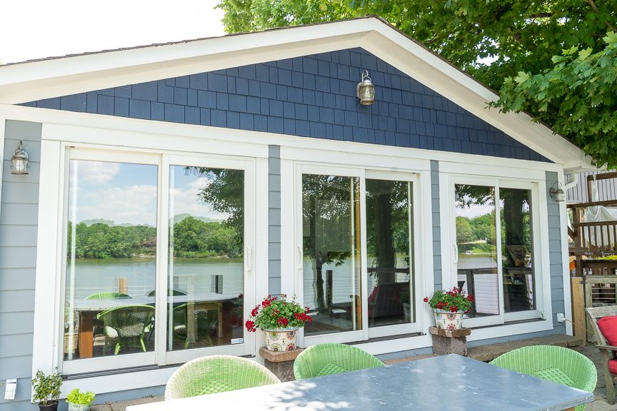 blue and white painted enclosed porch Preview Image 9