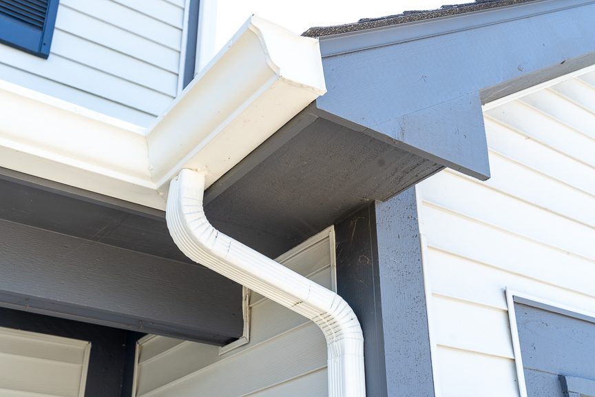 white gutters with black painted soffits Preview Image 2
