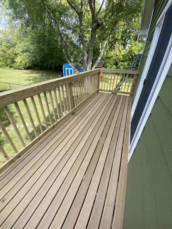 raised deck on side of house
