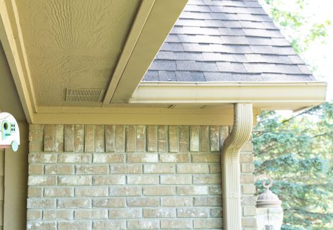 gutters and soffits after painting