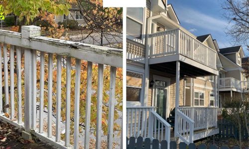 Unsafe Railings Repaired & Repainted