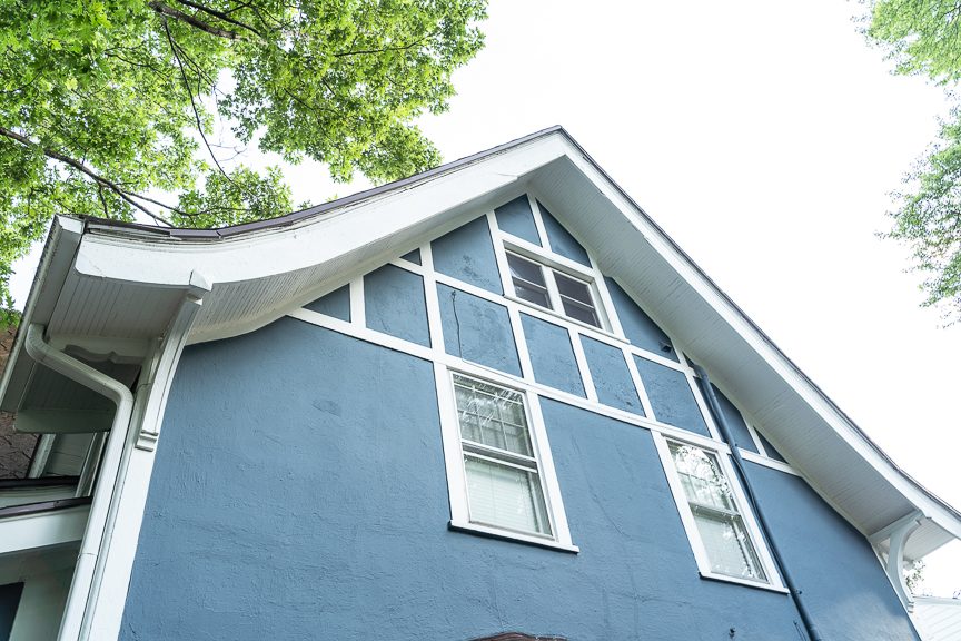 soffits and white trim on blue home Preview Image 6