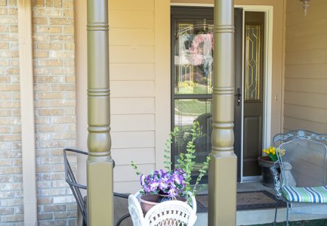 front entrance of home after painting