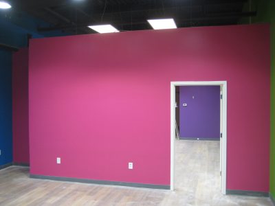 commercial space interior after painting
