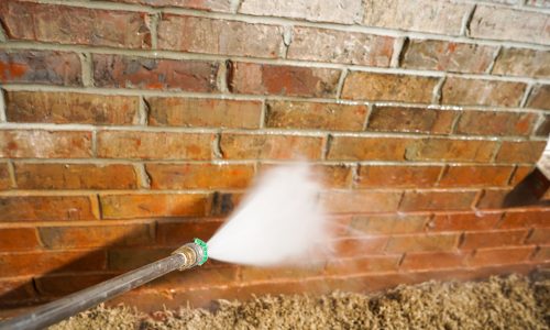 brick power washing
