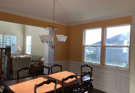 Interior dining room painting by CertaPro house painters in Jacksonville, FL