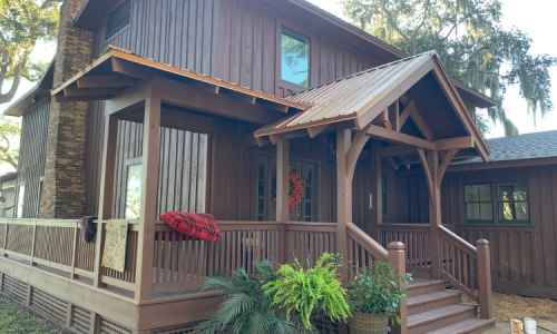 Log Home Wood Stain Project