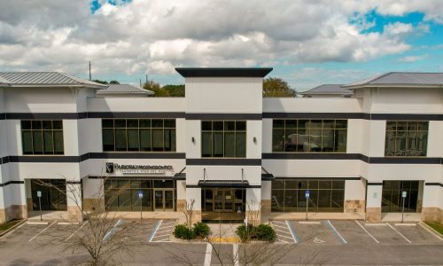 Commercial home office exterior paint black and white