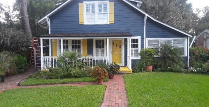 Blue Exterior House Painting