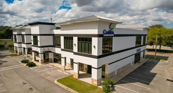 Office Area Repainted Black and White