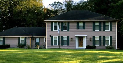 Traditional with Dark Shutters