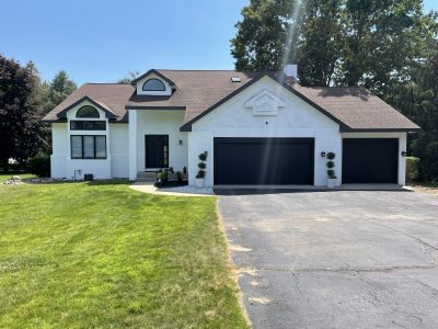 cedar and brick exterior