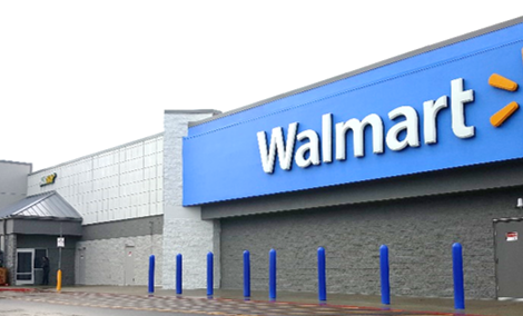 Commercial exterior painted for Walmart by CertaPro Painters of KC Northland, MO