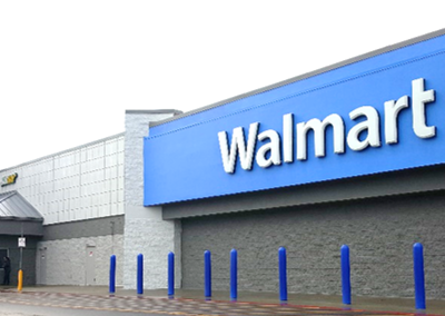 Commercial exterior painted for Walmart by CertaPro Painters of KC Northland, MO