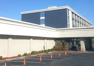 Exterior painted on Four Points Sheraton by CertaPro Painters of KC Northland, MO