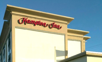 Commercial Exterior Painting done on the Hampton Inn in St Joseph by CertaPro Painters of KC Northland, MO