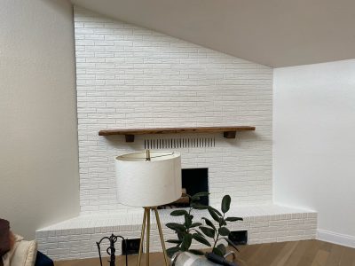 brick fireplace professional painting