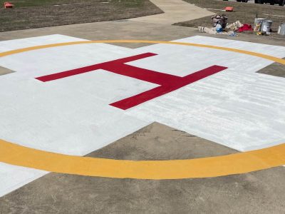 Helicopter Landing Pad Painting
