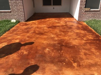 Exterior concrete staining in Killeen, TX