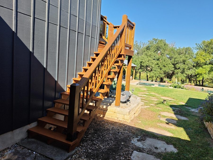 Exterior stairs stained Georgetown, TX Preview Image 1