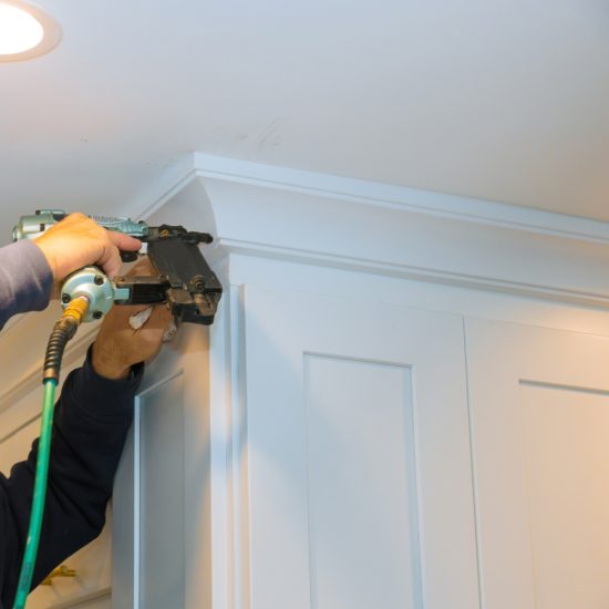 Ceiling Crown being installed