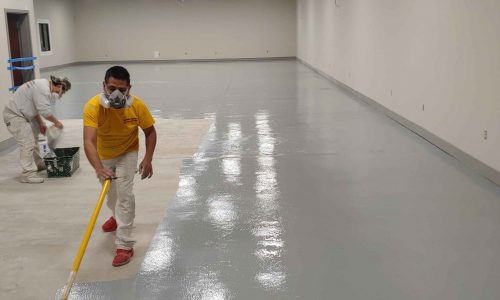 Applying First Coat of Epoxy