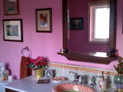 Interior master bathroom painting by CertaPro painters in Kirkwood, MO