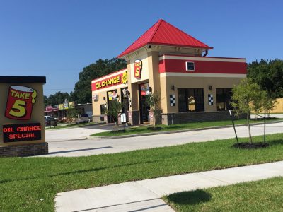 take 5 oil change exterior commercial painting