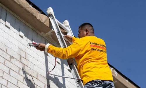 Prime brick painting in La Grange.