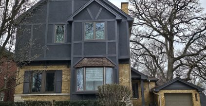 Dark Grey Exterior Side Painting