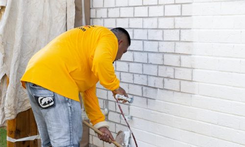 Painting brick painting project in La Grange.