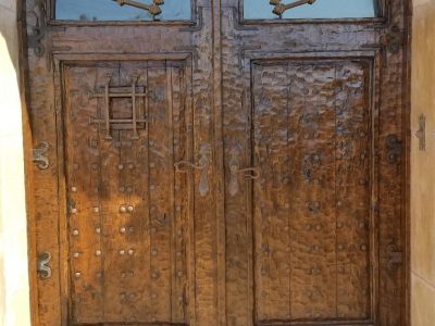 wood door staining