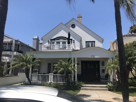 white, black exterior residential painting