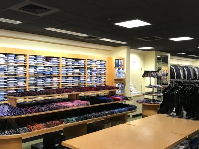 menswear retail interior painting