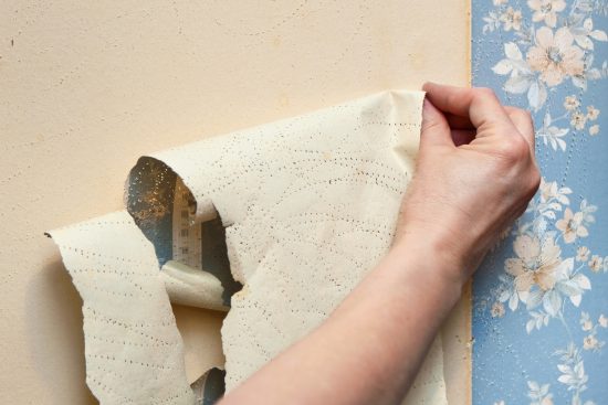 Wallpaper being removed