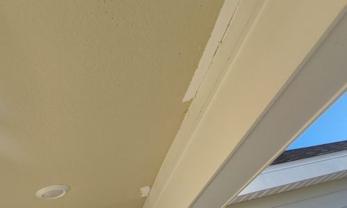 Peeling Damages to Molding and Ceiling