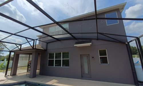 Stucco Exterior Painting For Enclosed Pool Area