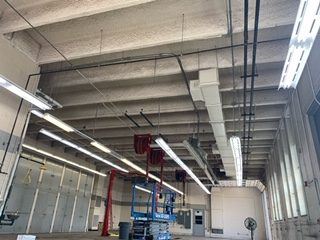 Ceiling before - Lancaster County Career & Technical Center