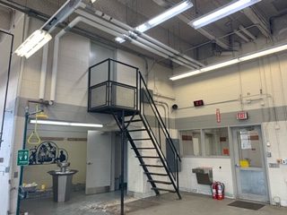 Safety Staircase before - Lancaster County Career & Technical Center