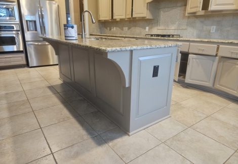 home kitchen with painted cabinets