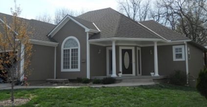 White Trim Accents a Beautiful Entryway