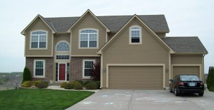 Nuetral Tones on Brick and Clapboard